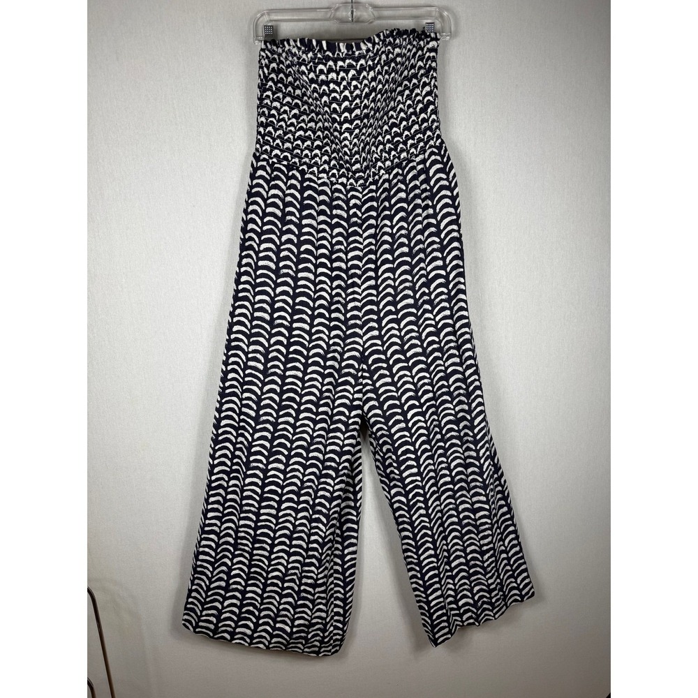 Maeve Anthropologie Smocked Sunset Jumpsuit Size 12 No Neck Strap - Picture 2 of 6